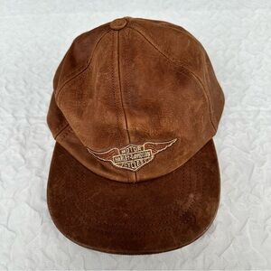 Vintage 1990s Harley-Davidson Genuine Leather Cap✨